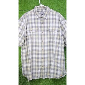 Carhartt Relaxed Fit Button Up Short Sleeve Plaid - Men's Size 2XL